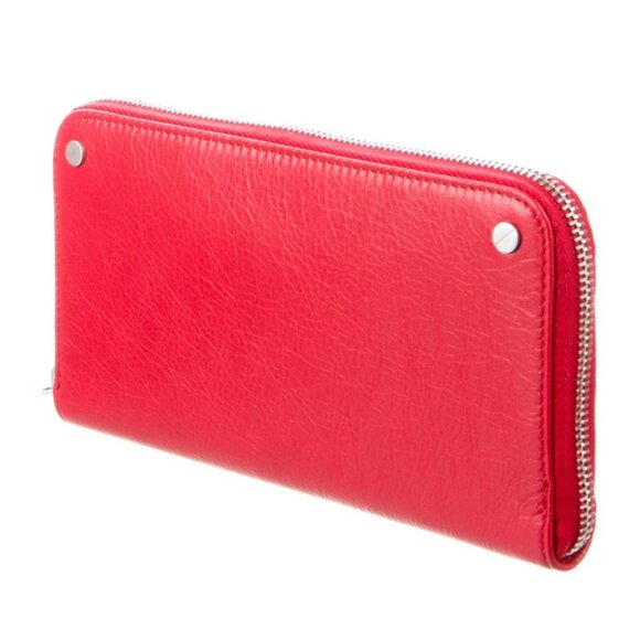 BALENCIAGA Red Continental Wallet EUC full set - Picture 2 of 4